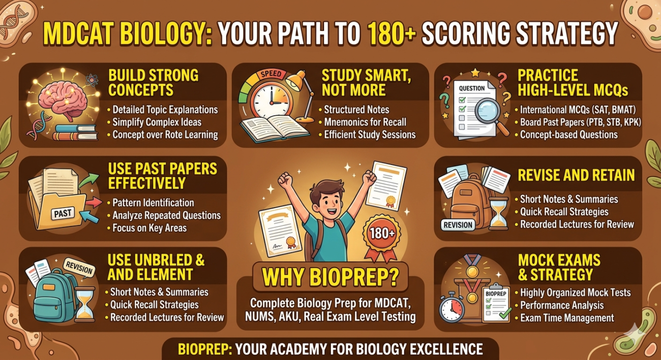 How to Score 180+ in MDCAT Biology (2026 Strategy That Actually Works)